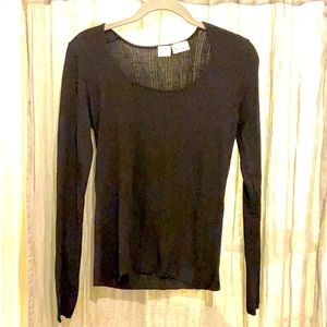 TSE black sheer sweater